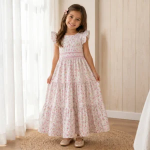 Maxi Vestido Florecita Rosa
