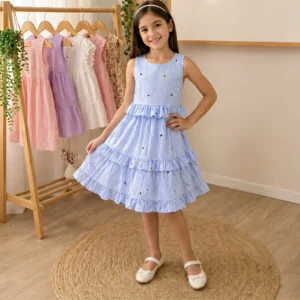 Vestido Cascada Celeste